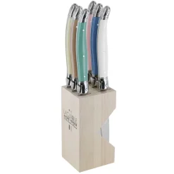 Andru00e9 verdier Coutellerie*Bloc 6 couteaux manches colorés pastel