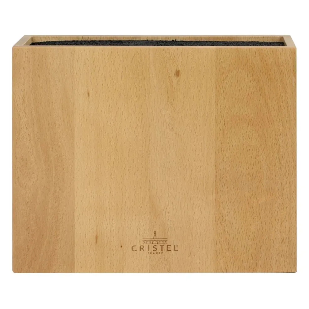 Cristel Coutellerie*Bloc couteaux rectangulaire en hêtre