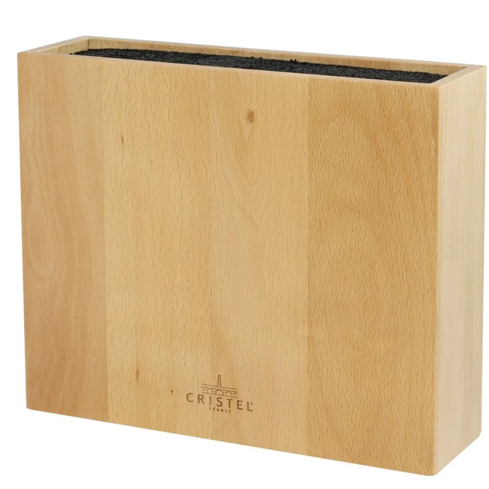 Cristel Coutellerie*Bloc couteaux rectangulaire en hêtre