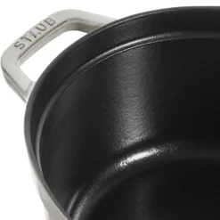 Staub Cuisson*Cocotte en fonte ronde 24cm truffe blanche