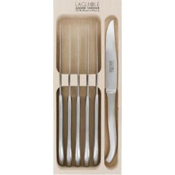 Andru00e9 verdier Coutellerie*Coffret 6 couteaux à steak lame lisse Laguiole inox