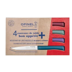 Opinel Coutellerie*Coffret 4 couteaux de table "Bon Appétit +" Glam (Couleurs panachées)
