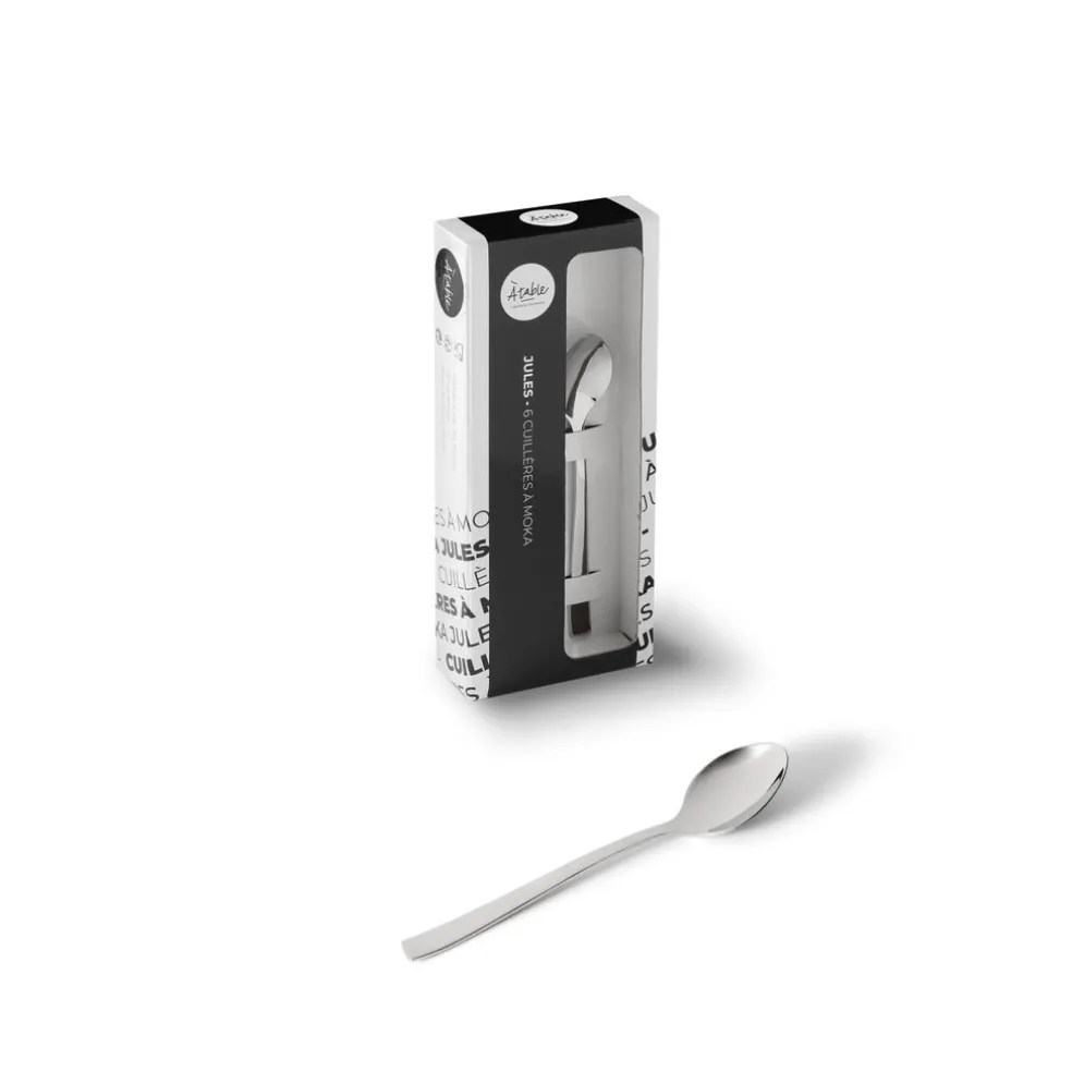 A table les bons moments Couverts*Coffret de 6 cuillères à moka JULES