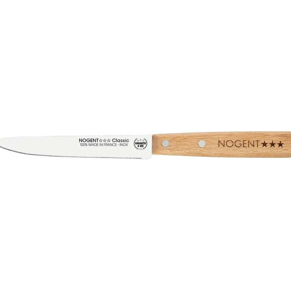 Nogent*** Coutellerie*COUTEAU À TOMATE CLASSIC MANCHE hêtre 11 CM