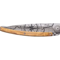 Deejo Coutellerie*Couteau de poche tatoué olivier Terra Incognita