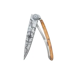 Deejo Coutellerie*Couteau de poche tatoué olivier Terra Incognita