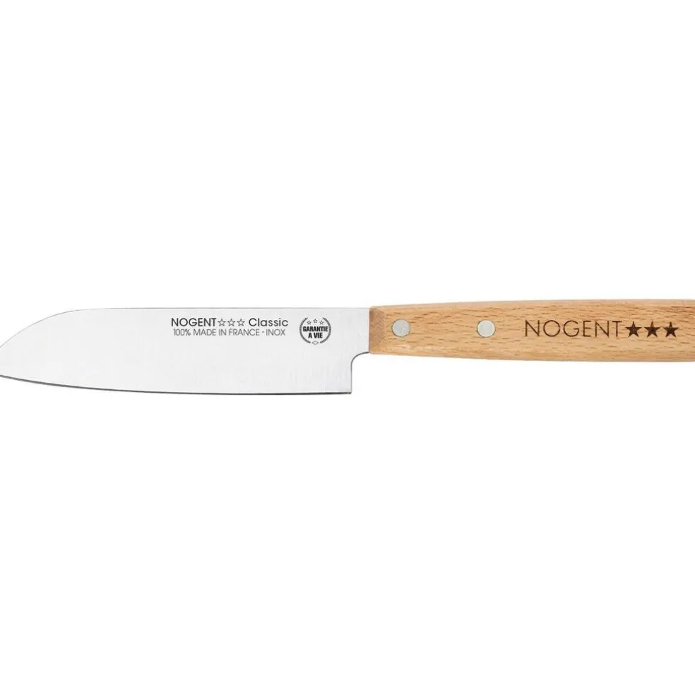 Nogent*** Coutellerie*Couteau mini santoku Classic manche hêtre 11 cm