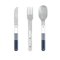 Akinod Conservation*Couverts droits aimantés 12H34 Marinière Bleue