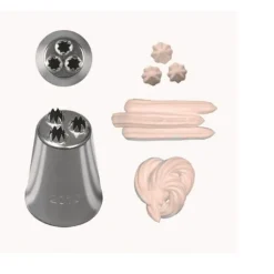 De Buyer Pâtisserie*Douille inox à nid 3 trous cannelés