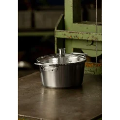 Cristel Cuisson*Faitout et couvercle verre 18cm 1826