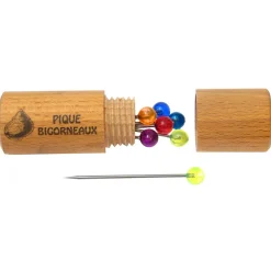 Roger orfu00e8vre Coutellerie*Fourreau en bois de hêtre de 6 piques colorés à bigorneaux