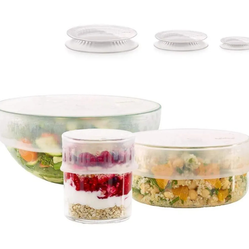 Lekue Conservation*Lot de 3 couvercles extensibles en silicone