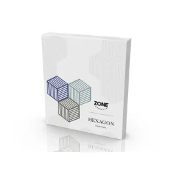 Zone Denmark Accessoires De La Table*Lot de 3 Dessous de plat Hexagon Indigo/Fog/Olive Taupe