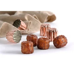 Patisse Pâtisserie*Lot de 4 moules à cannelés en cuivre 45 mm