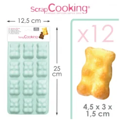 Scrapcookingu00ae Pâtisserie*Moule en silicone oursons guimauve x12