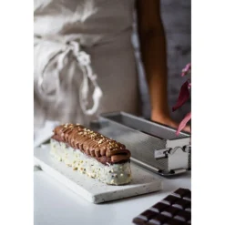 Culinarion Pâtisserie*Moule rectangulaire à charnières GEOFORME, inox perforé, 24x5x6cm