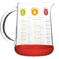 Pebbly Pâtisserie*Pichet doseur en verre et silicone 1L