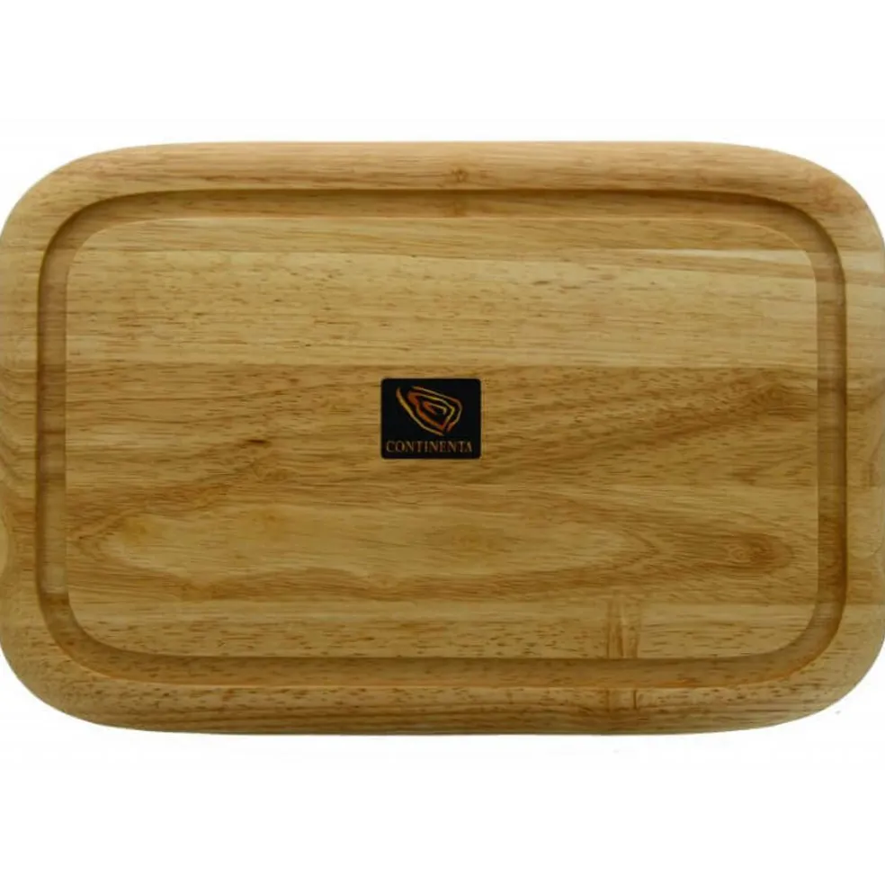 Continenta Préparation*Planche à fromage hévéa avec cloche 38,5 x 25 cm