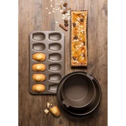 Gobel Pâtisserie*Plaque 12 madeleines en tôle anti-adhérente