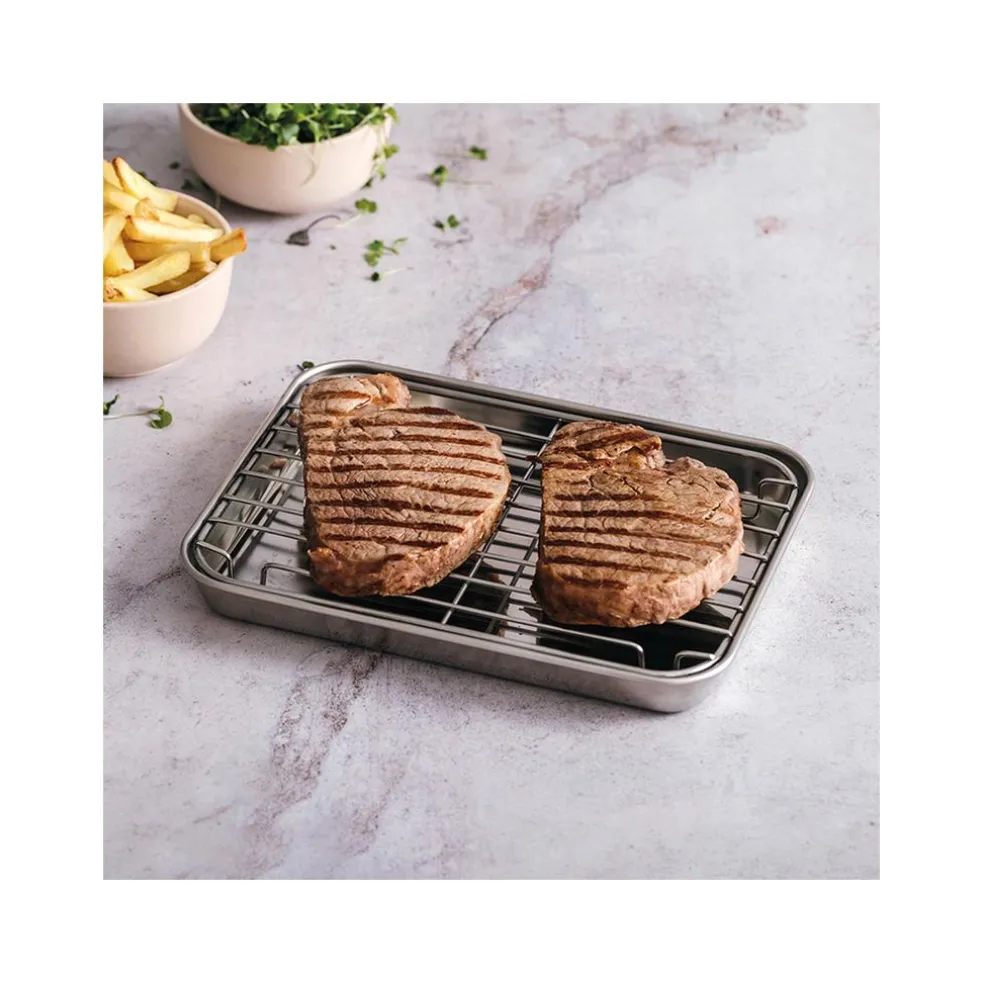 Lacor Cuisson*Plat à four + grille 26,5 x 20,5 cm