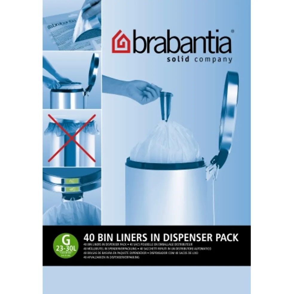 Brabantia Entretien Rangement*Sac poubelle 30 L distributeur 40 pièces