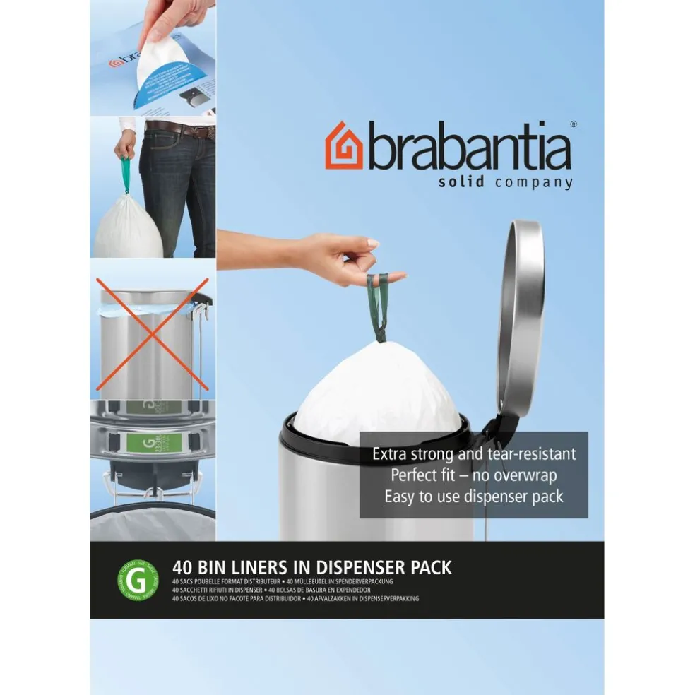 Brabantia Entretien Rangement*Sac poubelle 30 L distributeur 40 pièces