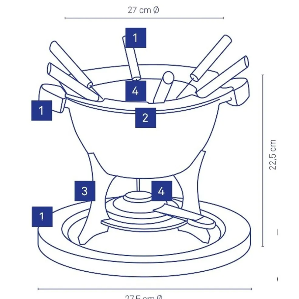 Kela Cuisson*Service à fondue Country 6 personnes
