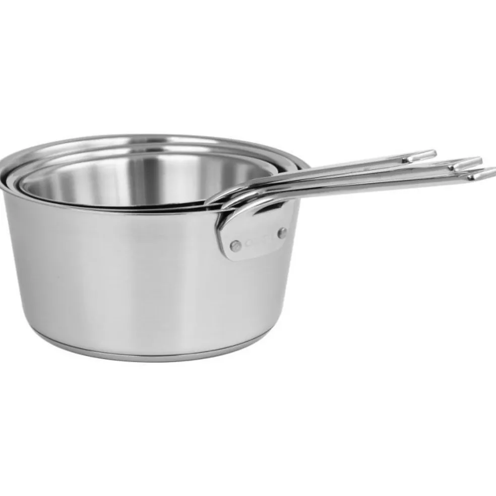 Cristel Cuisson*Série de 3 casseroles en Inox brossé 1826