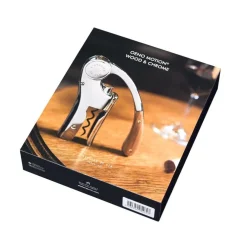 L'atelier du vin Oenologie Cocktails*Tire bouchon oeno motion bois et métal chromé